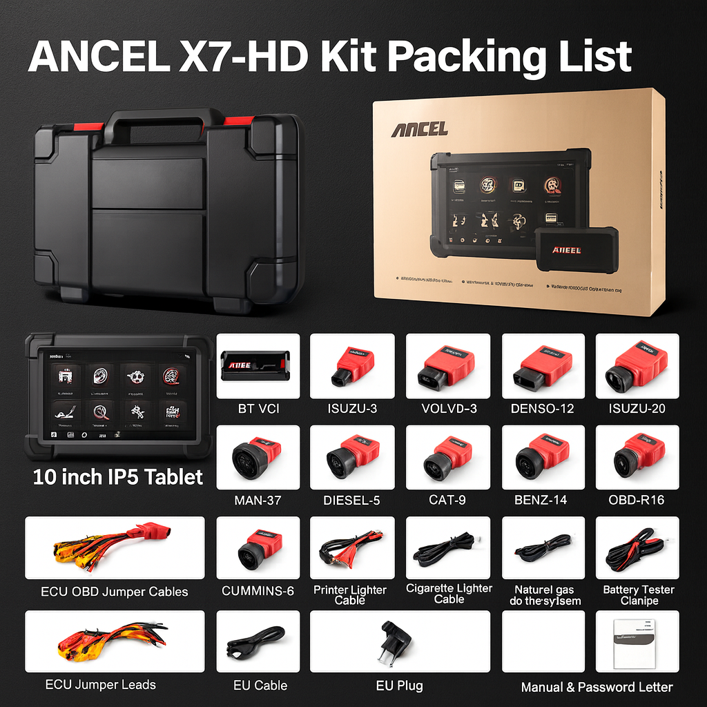 ANCEL X7 HD - Heavy Duty Truck Diagnostic Tool - 2025 Version
