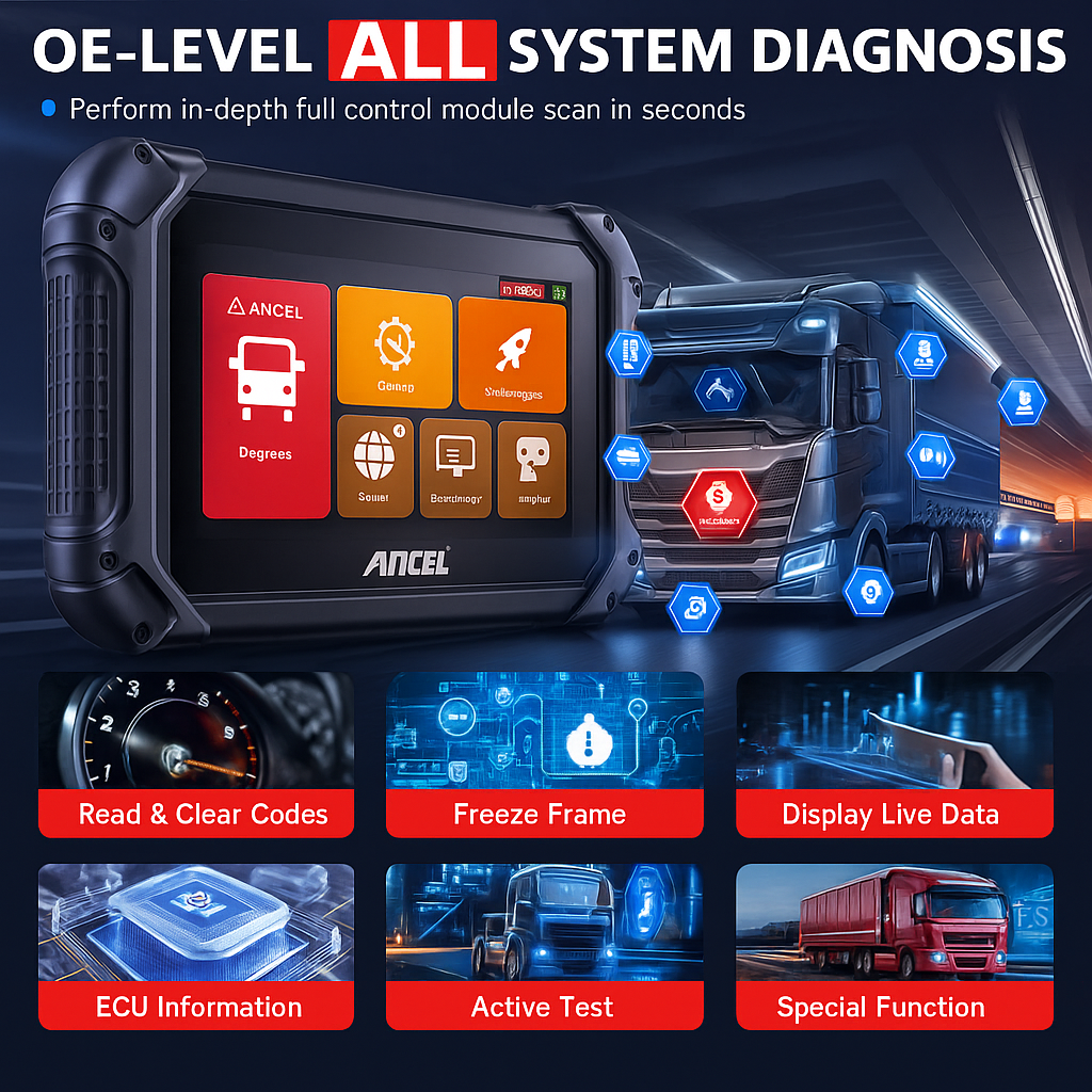 ANCEL V5 HD - Heavy Duty Truck Scanner