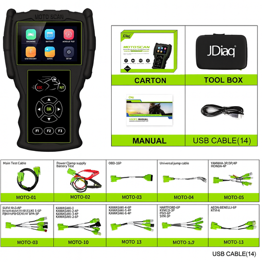 JDiag M100 Motorcycle Diagnostic Tool